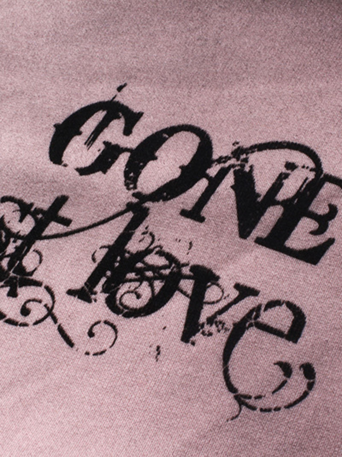 GRAPHIC-PRINT ZIP-UP HOODIE WITH WASTELAND STYLE DISTRESSED DESIGN