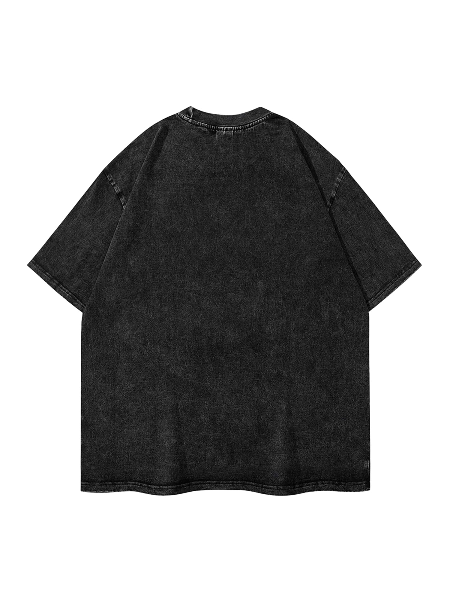 GRAPHIC T-SHIRT BLACK TRENDY CASUAL SHORT SLEEVE ROUND COLLAR