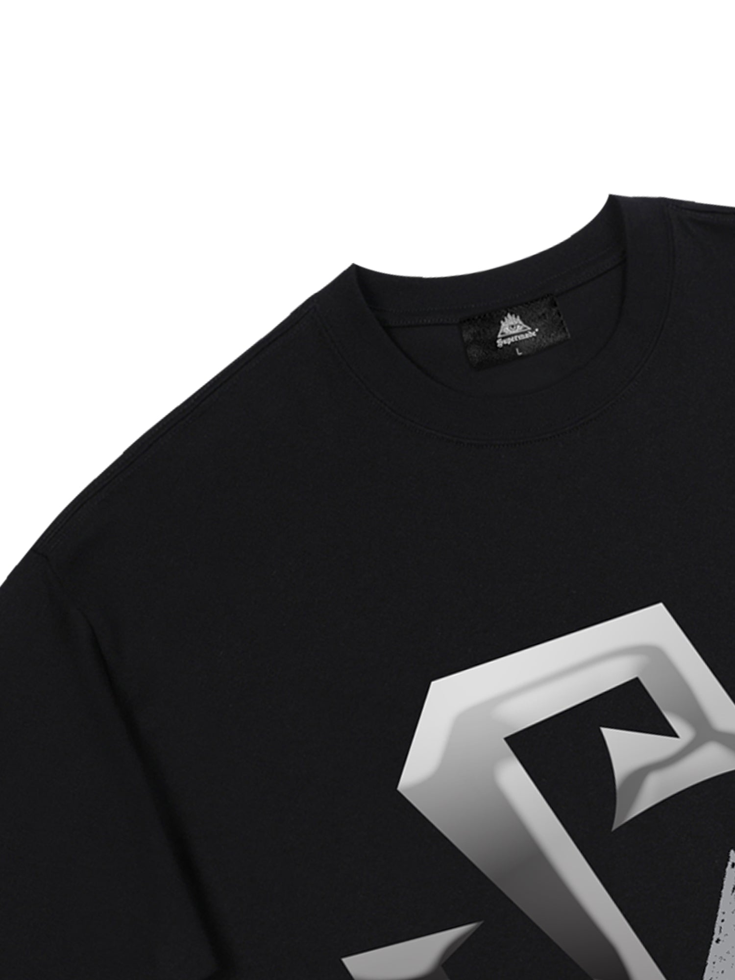 GRAPHIC T-SHIRT WITH LOGO PRINT AND ROUND COLLAR