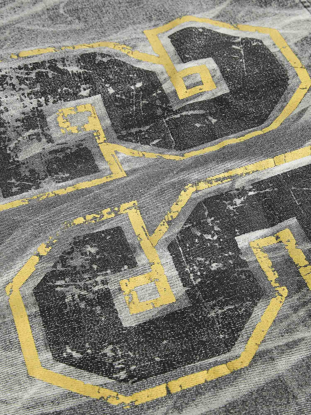 GRAY ACID-WASH DENIM JACKET WITH LOOSE FIT AND LONG SLEEVE DESIGN