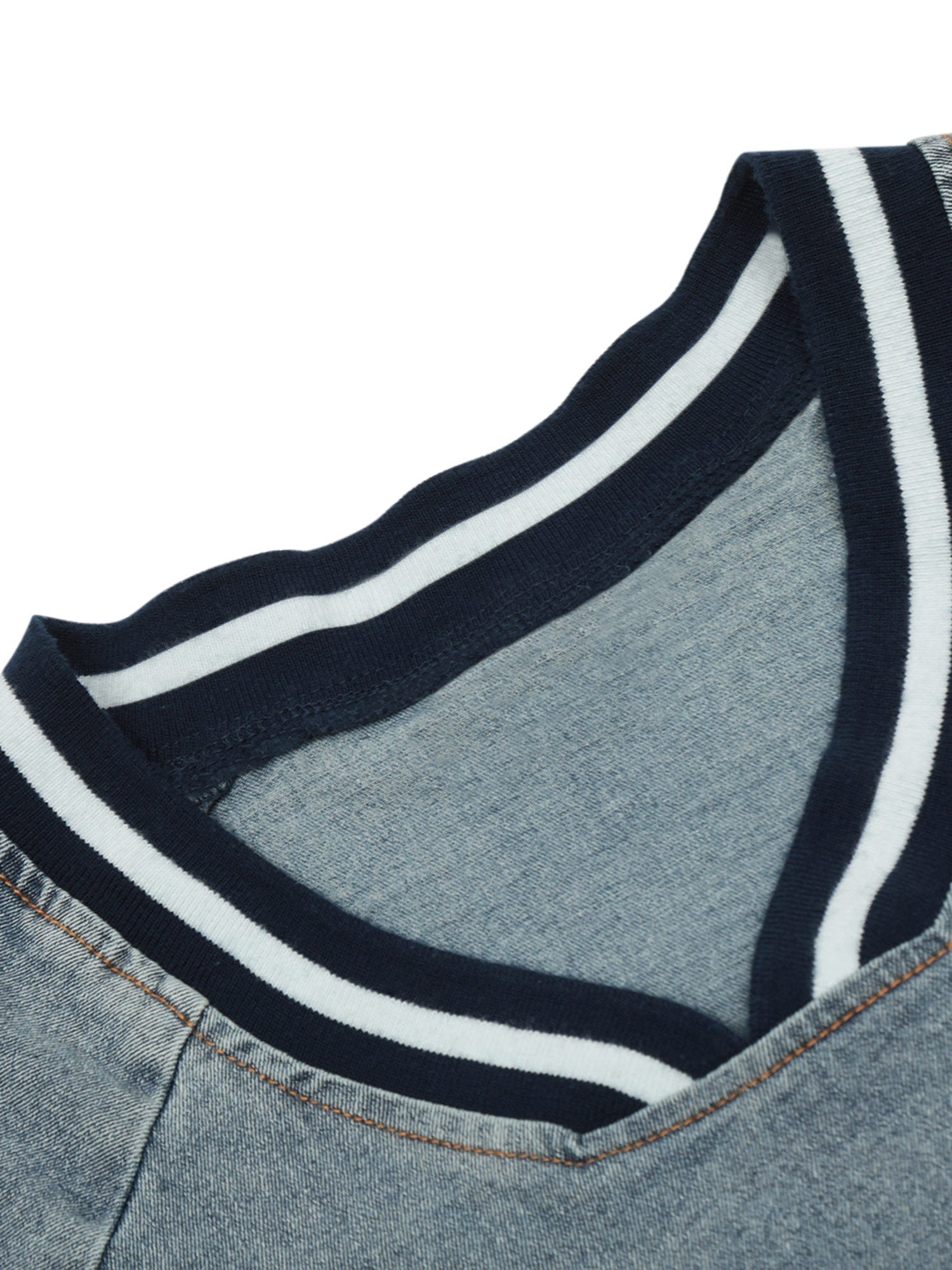 GRAY AND BLUE JERSEY SHIRT WITH 90 PRINT DESIGN SHORT SLEEVES