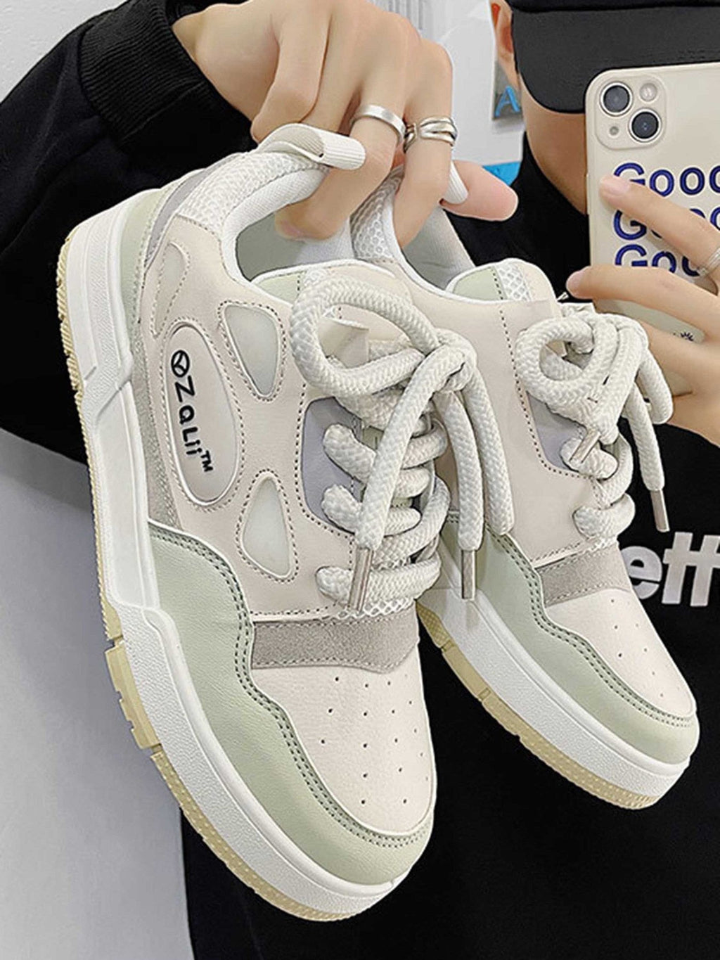 GRAY AND WHITE SNEAKERS FOR ACTIVE WEAR AND EVERYDAY