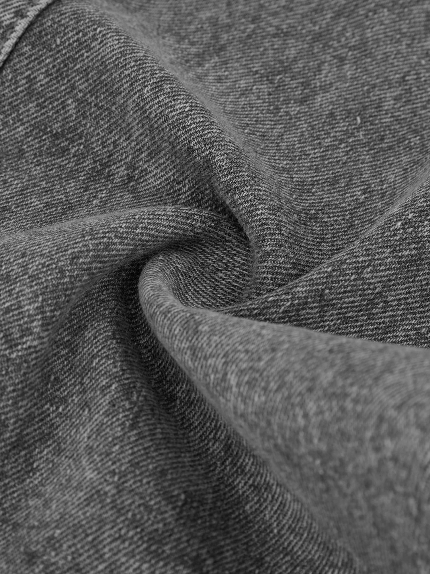 GRAY DENIM CARGO PANTS WITH STRAIGHT LEG DESIGN