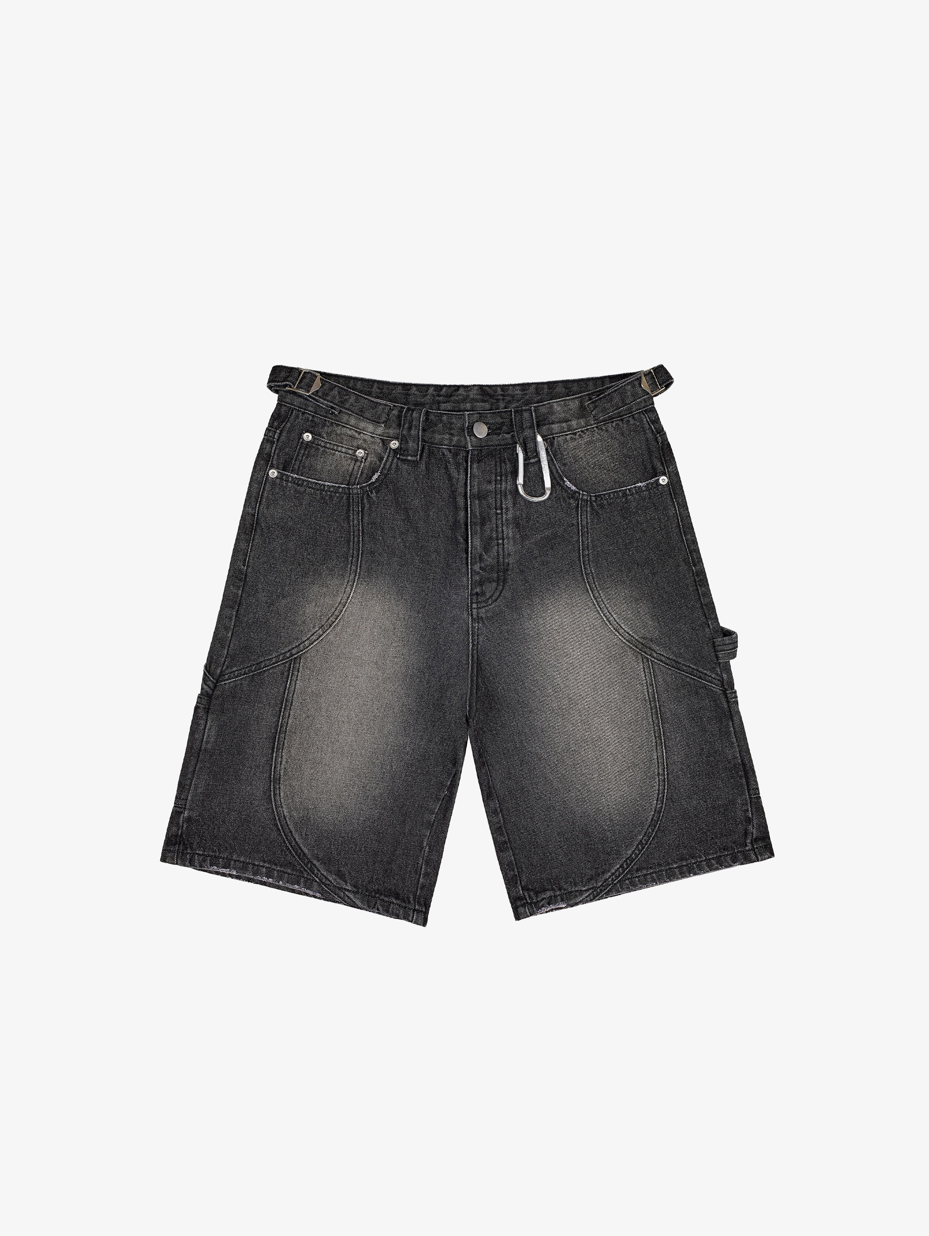 GRAY DENIM SHORTS WITH ULTIMATE COMFORT DESIGN