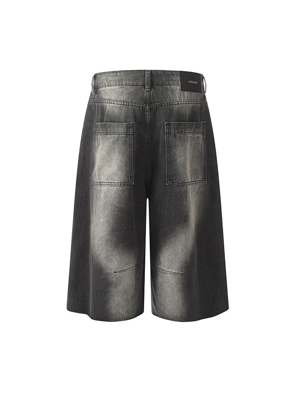 GRAY DENIM WIDE LEG CAPRI PANTS