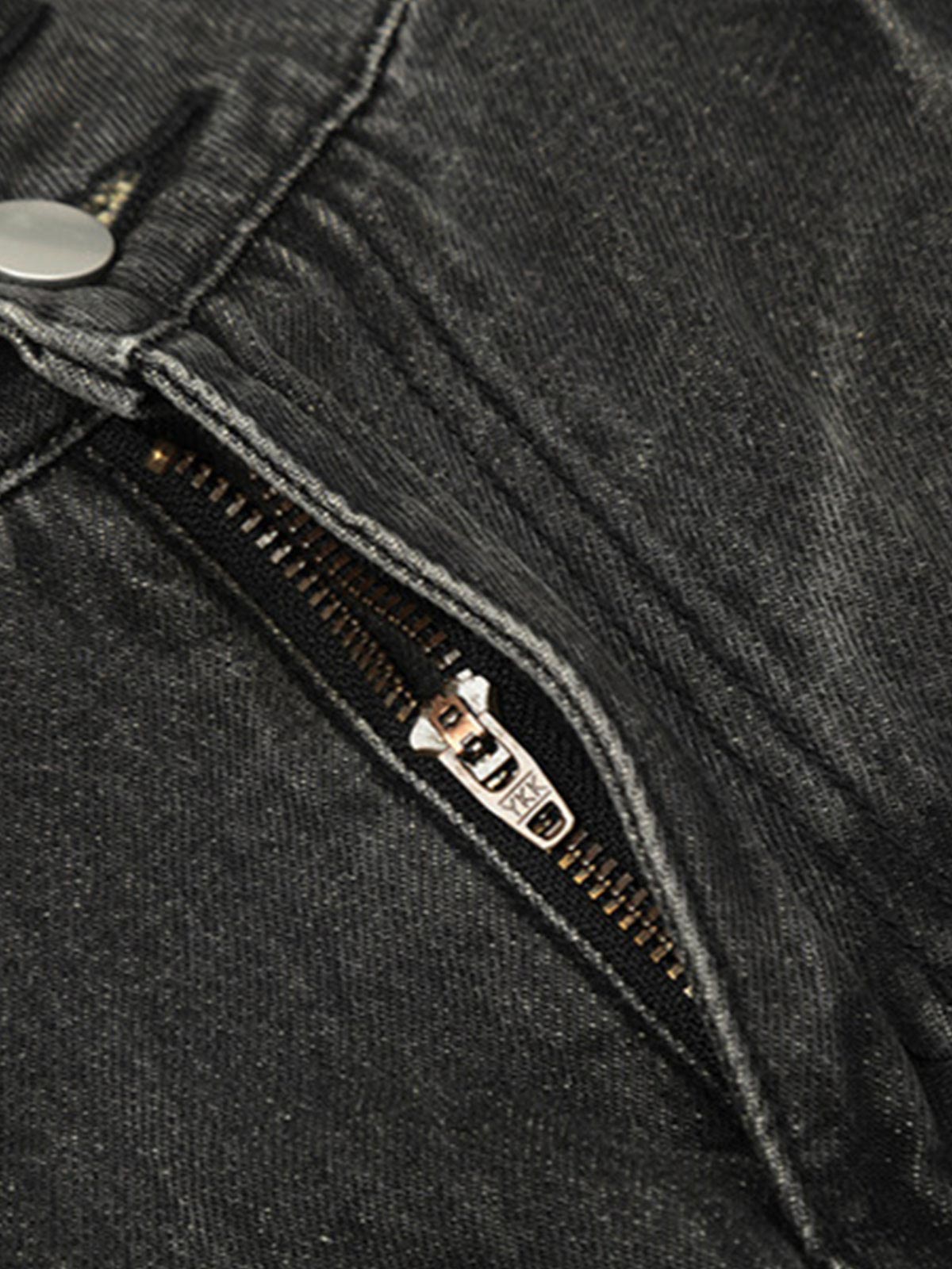 GRAY DENIM WIDE LEG CAPRI PANTS