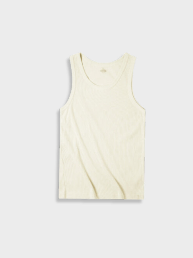 GRAY HEAVY COTTON TANK TOP WITH COMFORTABLE FIT