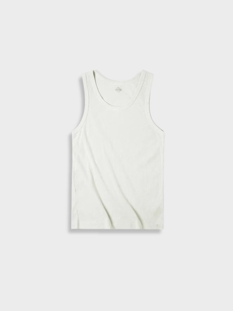 GRAY HEAVY COTTON TANK TOP WITH COMFORTABLE FIT
