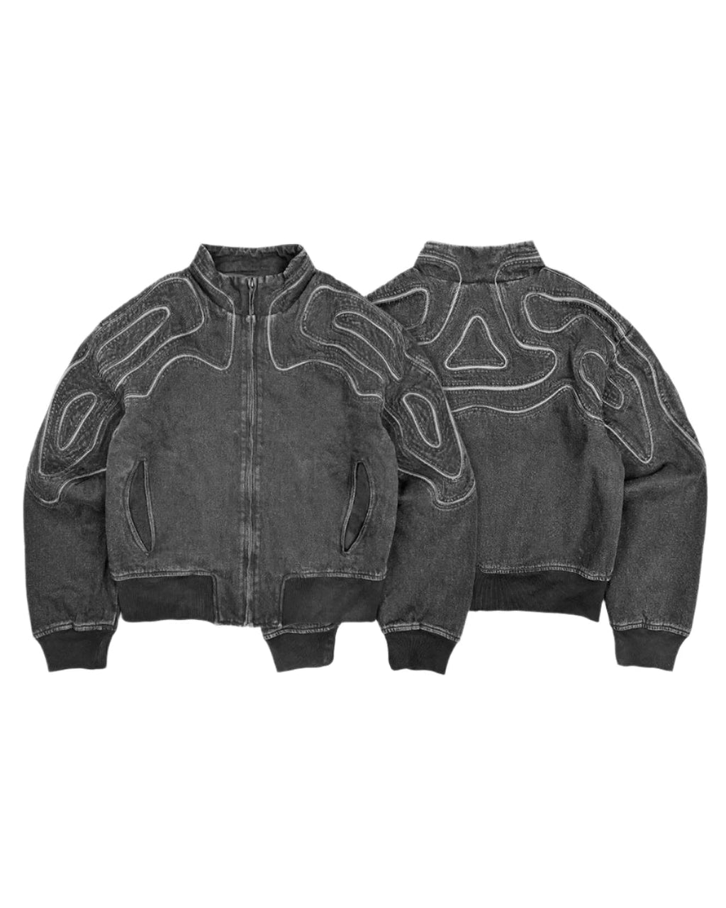 GRAY JACKETS BUNDLE WITH TOPOGRAPHIC DESIGN