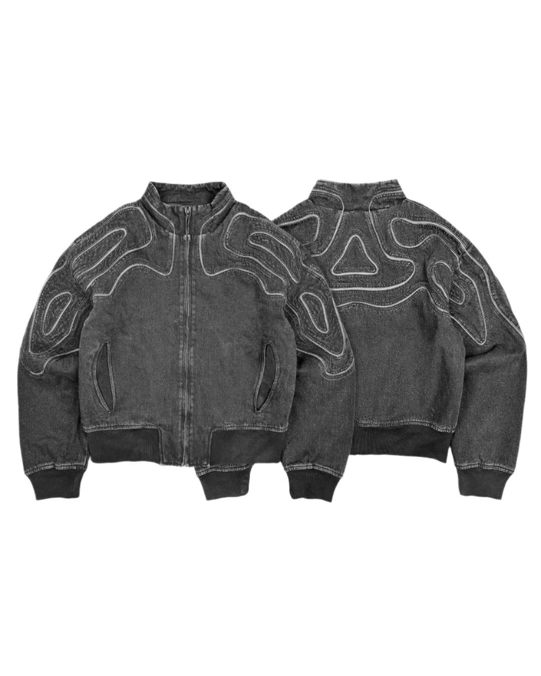 GRAY JACKETS BUNDLE WITH TOPOGRAPHIC DESIGN