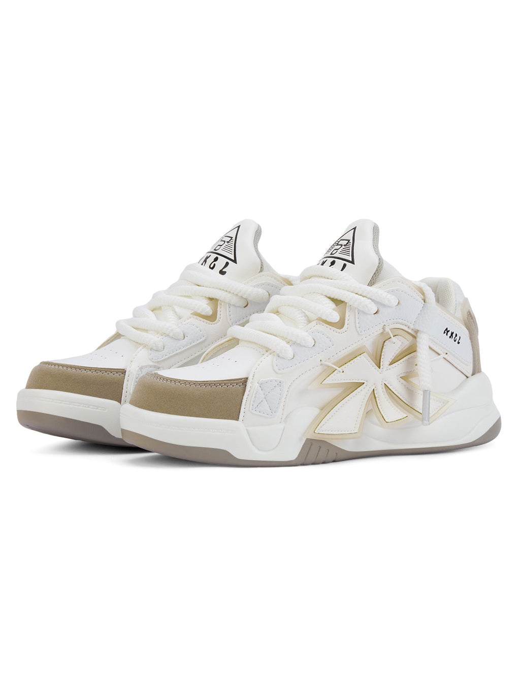 GRAY LOW-TOP SNEAKERS WITH CASUAL ROUND TOE DESIGN