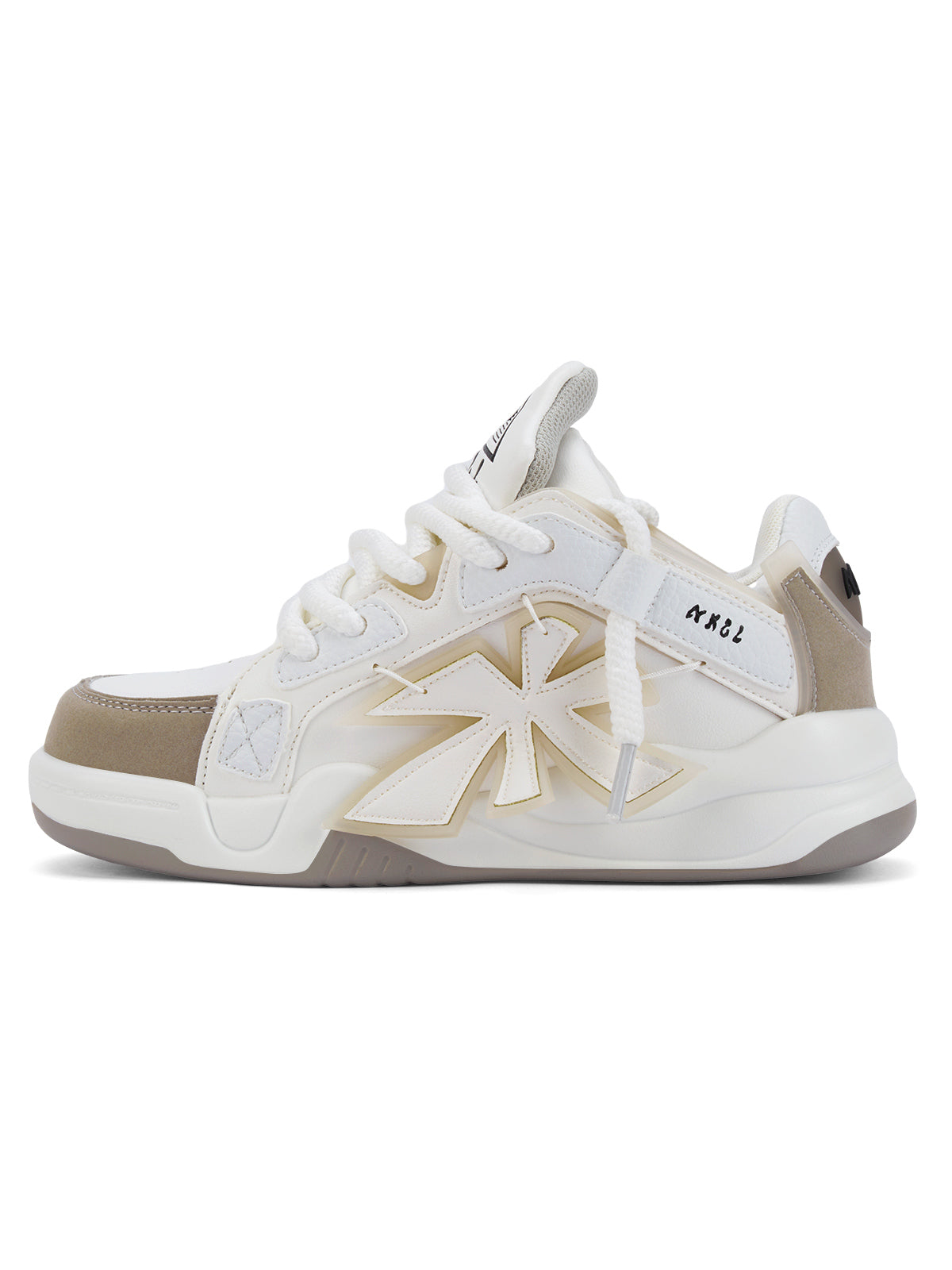 GRAY LOW-TOP SNEAKERS WITH CASUAL ROUND TOE DESIGN