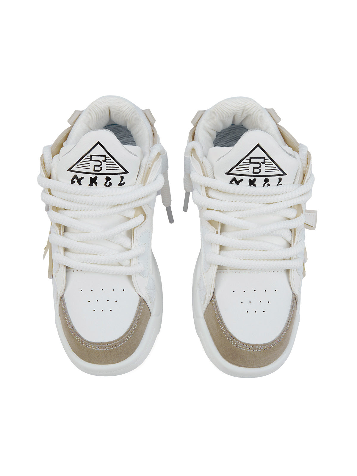 GRAY LOW-TOP SNEAKERS WITH CASUAL ROUND TOE DESIGN