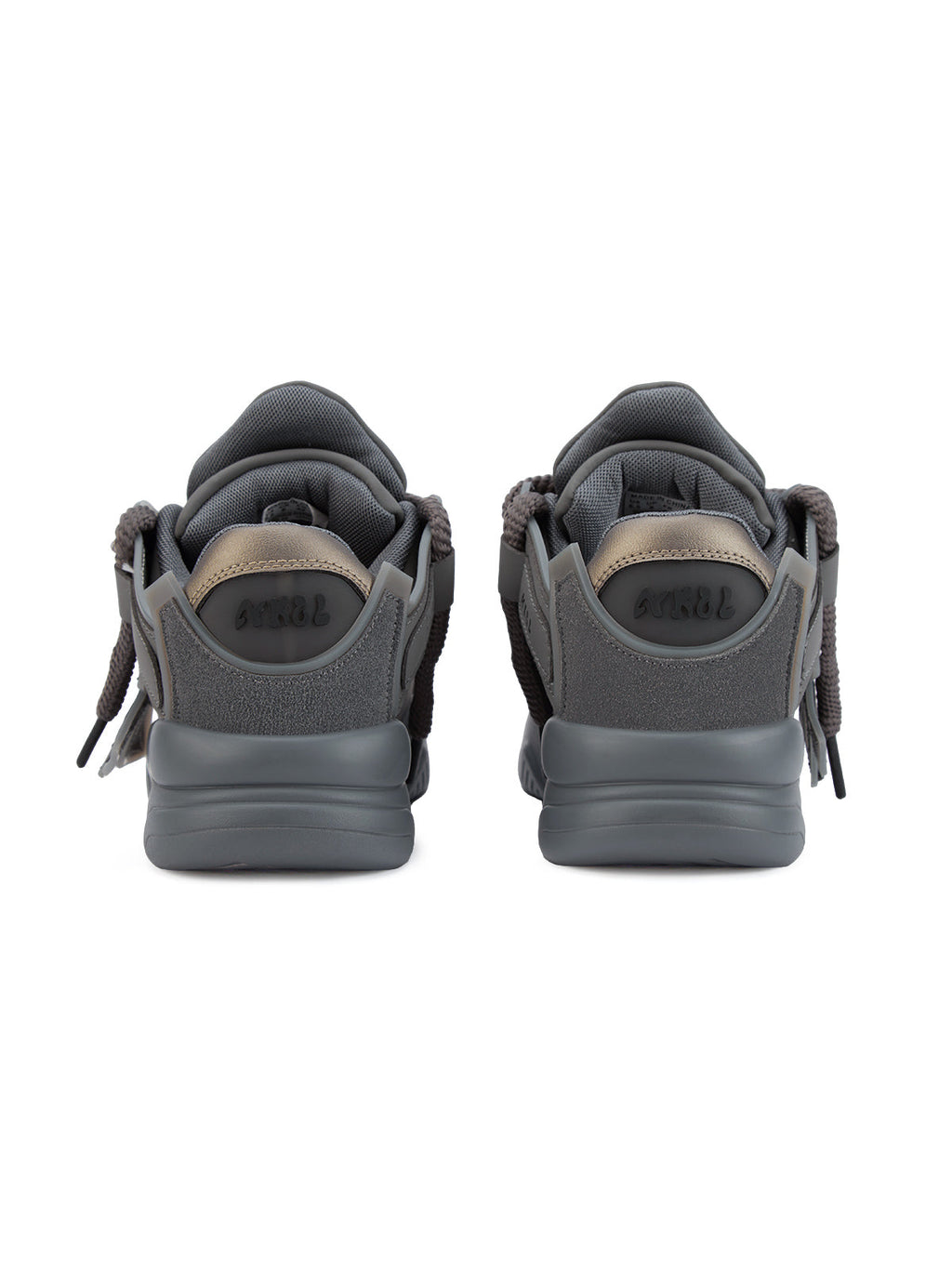 GRAY LOW-TOP SNEAKERS WITH CASUAL ROUND TOE DESIGN