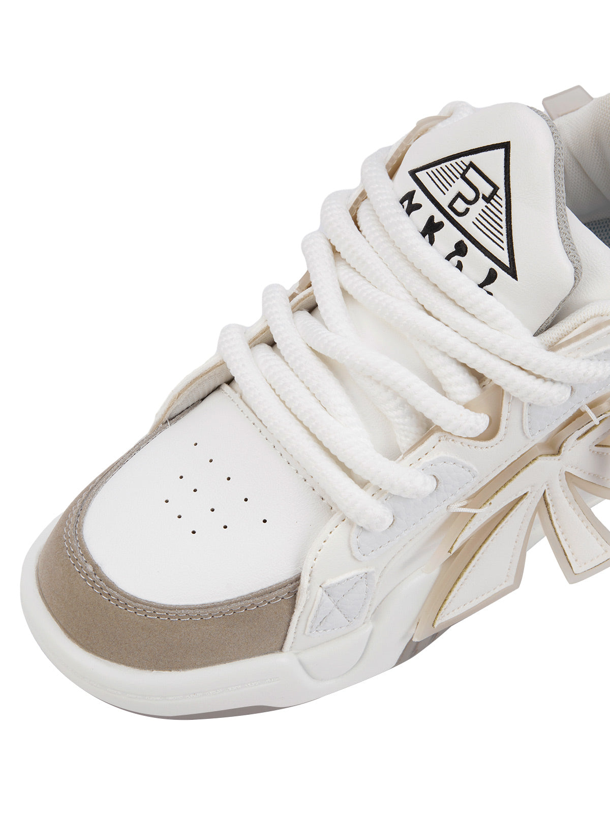 GRAY LOW-TOP SNEAKERS WITH CASUAL ROUND TOE DESIGN