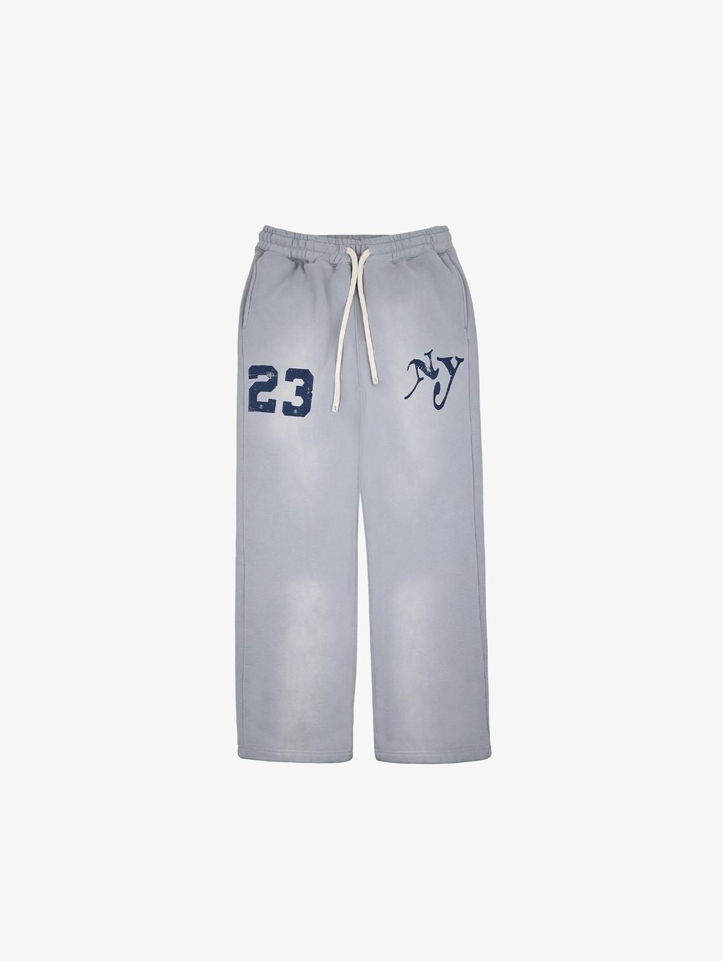 GRAY OVERSIZED COTTON SWEATPANTS WITH DRAWSTRING IN LIGHT GREY