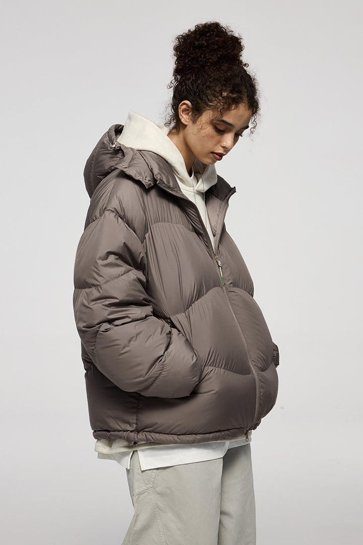GRAY OVERSIZED PUFFER JACKET