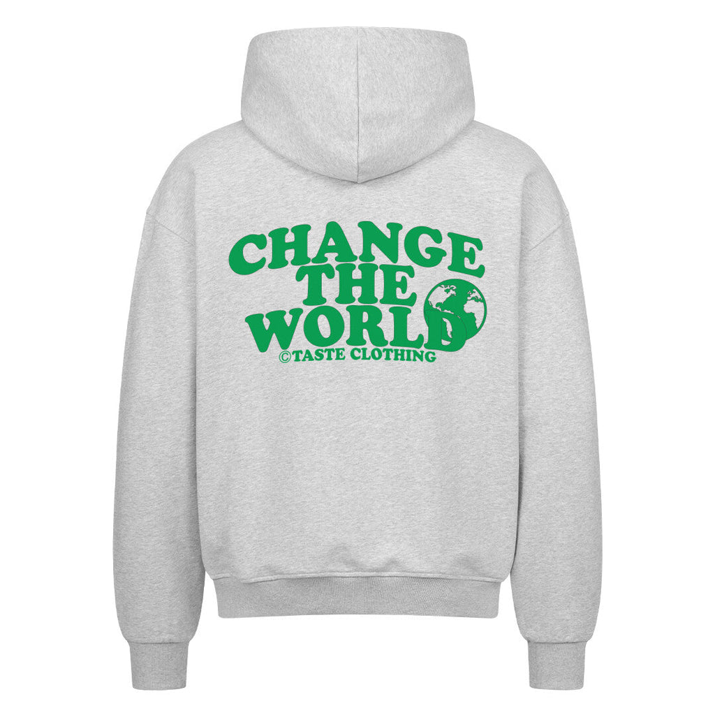 GRAY OVERSIZED ZIPPER HOODIE FOR COMFORT AND STYLE