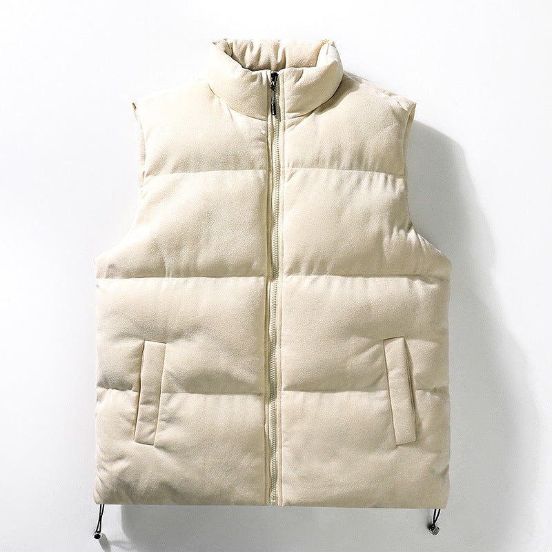 GRAY PUFFER VEST BASIC WINTER WESTE IDEAL FOR COLD WEATHER LAYERING