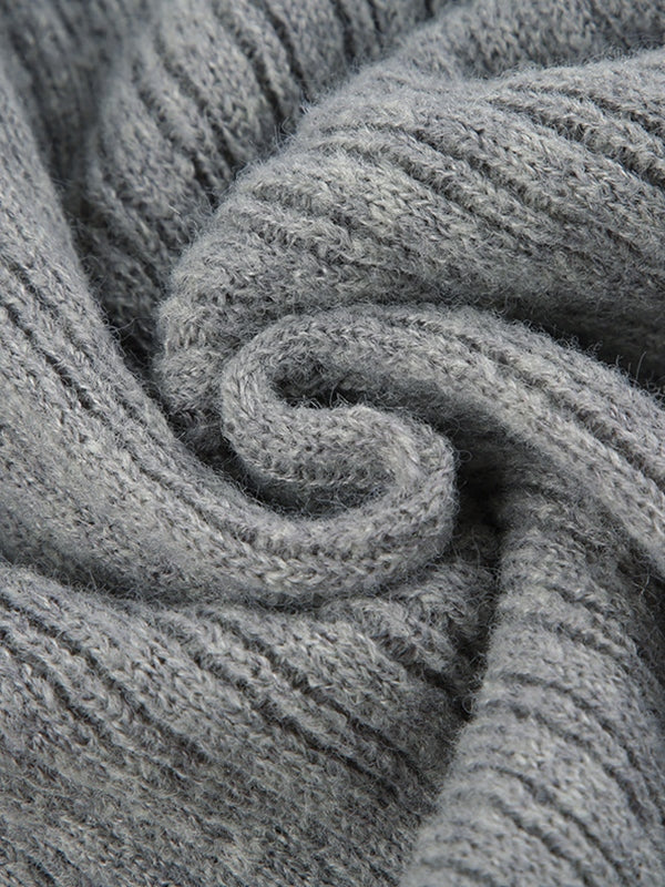 GRAY RIBBED KNIT MAXI SKIRT VINTAGE LOW WAIST