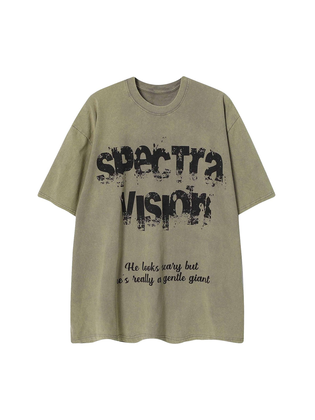 GRAY SHORT SLEEVE PULLOVER T-SHIRT WITH FACE GRAPHIC - TRENDY CASUAL