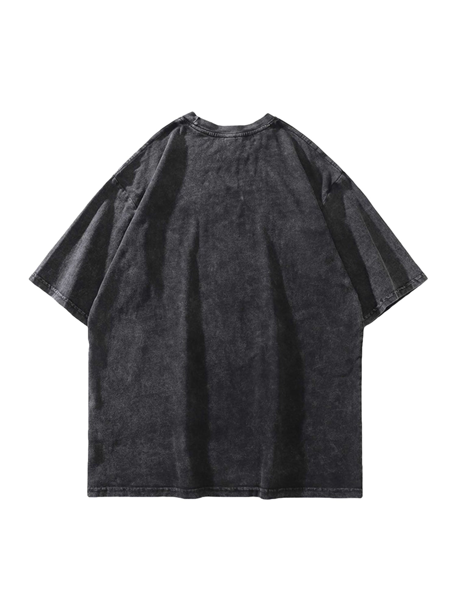 GRAY SHORT SLEEVE T-SHIRT WITH BLURRED FIGURE GRAPHIC – TRENDY CASUAL SHORT