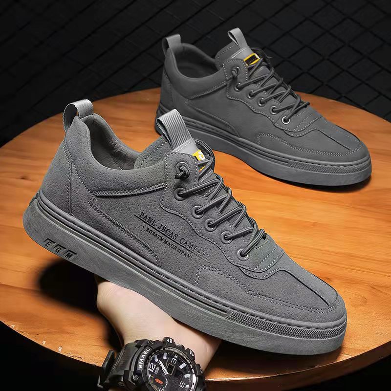 GRAY SUEDE SNEAKERS SLEEK BUSINESS SNEAKERS