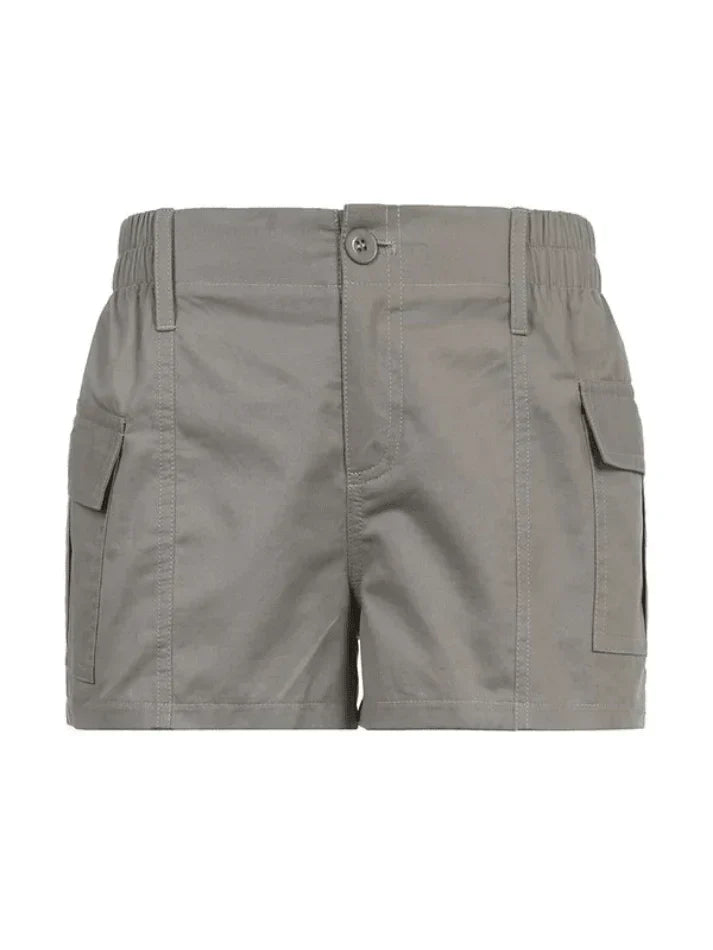 GRAY VINTAGE CARGO SHORTS EFFORTLESSLY STYLISH