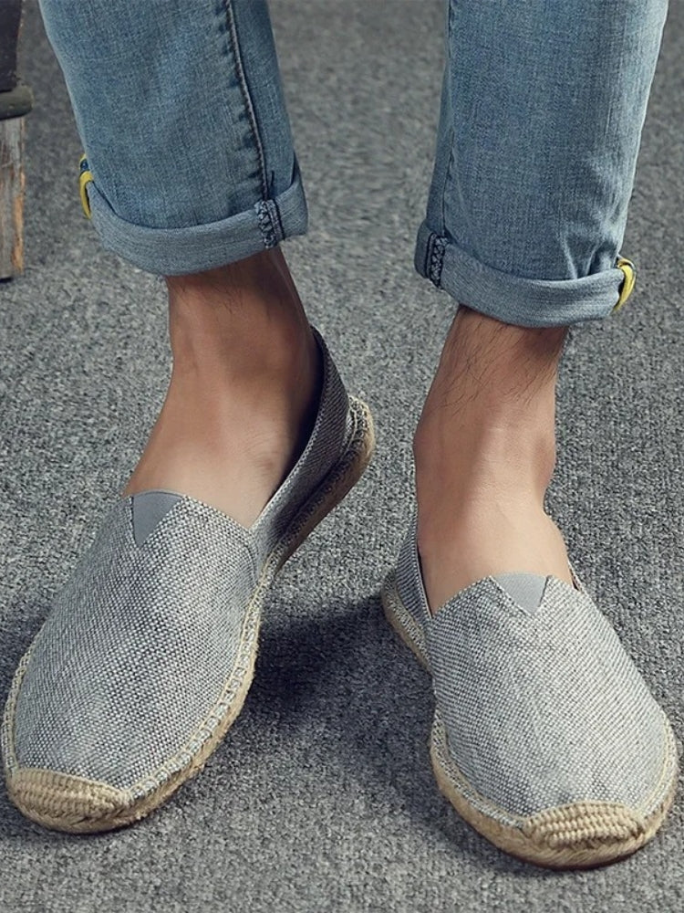 GRAY WOVEN ESPADRILLE SHOES PERFECT FOR QUALITY CASUAL WEAR