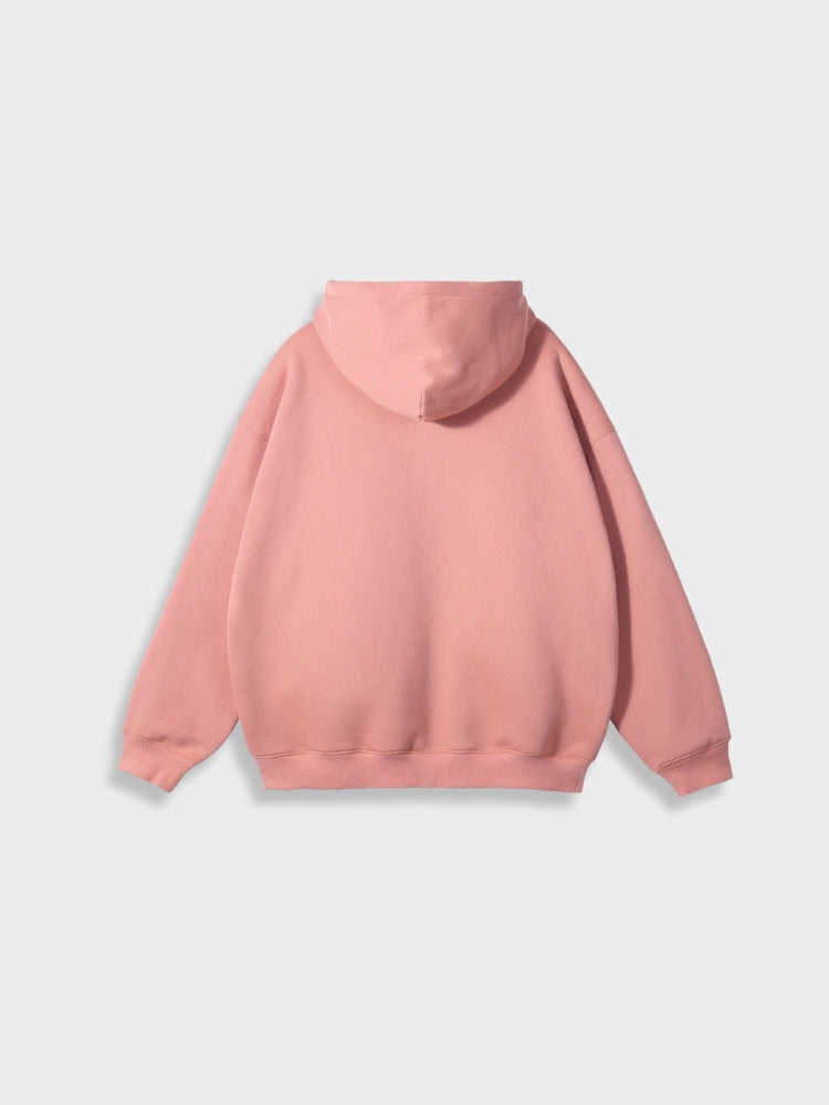 GRAY ZIP-UP HOODIE FOR EVERYDAY WEAR IN COTTON BLEND