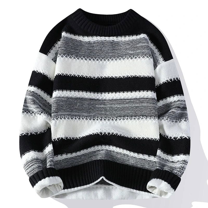 GREEN AND WHITE STRIPED SWEATER WITH TRICKER SWEATBAND FOR DRY WORKOUTS