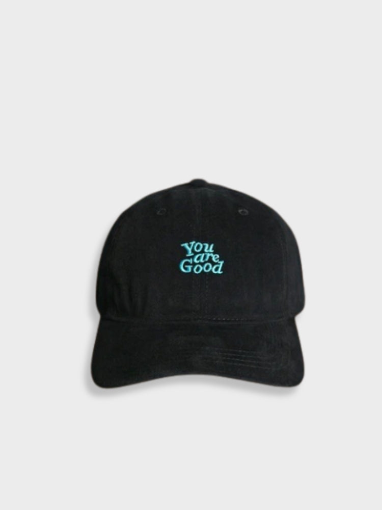 GREEN BASEBALL CAP WITH PINK EMBROIDERY - UNISEX ADJUSTABLE STYLE