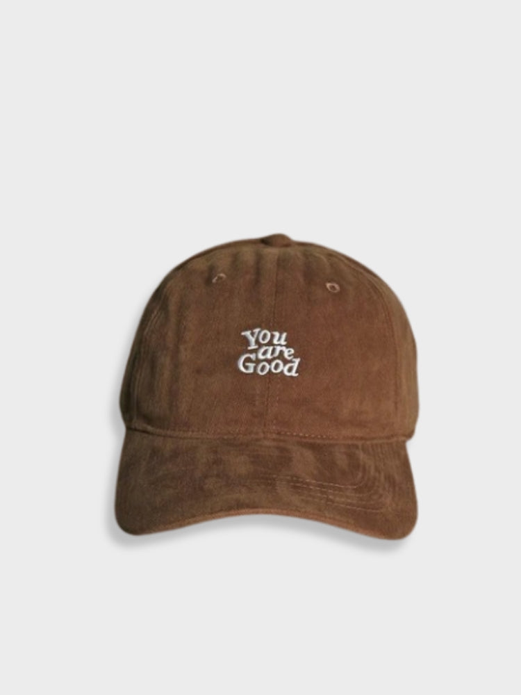 GREEN BASEBALL CAP WITH PINK EMBROIDERY - UNISEX ADJUSTABLE STYLE