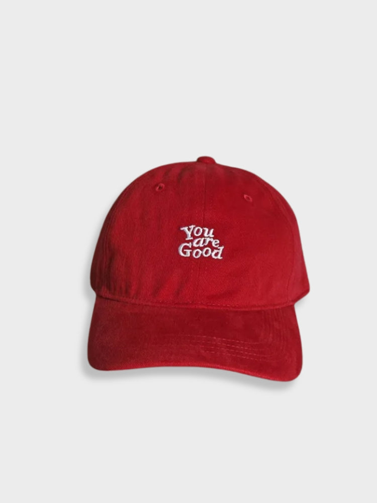 GREEN BASEBALL CAP WITH PINK EMBROIDERY - UNISEX ADJUSTABLE STYLE