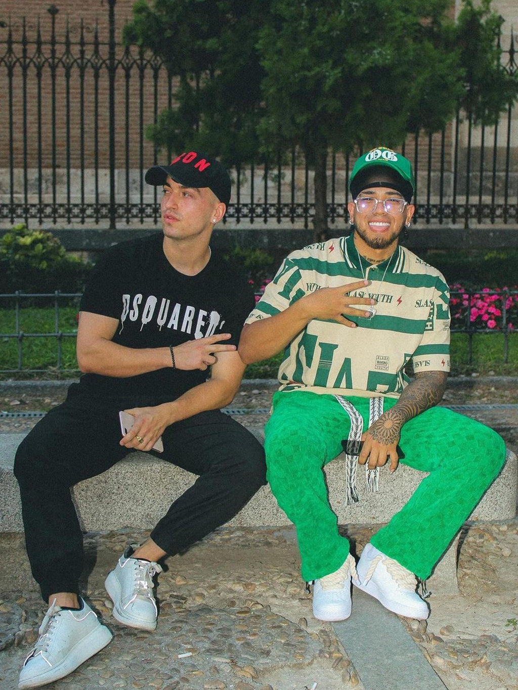 GREEN CORDUROY SWEATPANTS HIGH WAISTED STRAIGHT COTTON STYLE