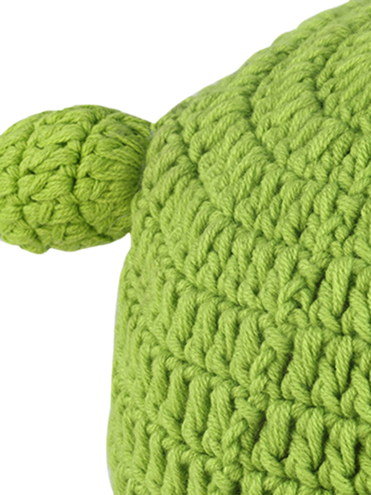 GREEN CROCHETED HAT SHREK DESIGN FUN GREEN HEAD COVER FOR ALL AGES