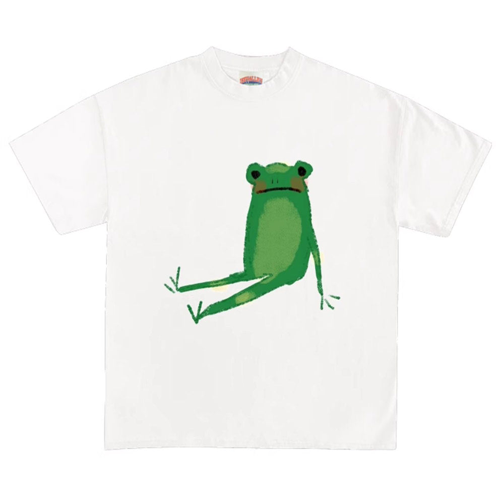 GREEN FROG PRINT T-SHIRT