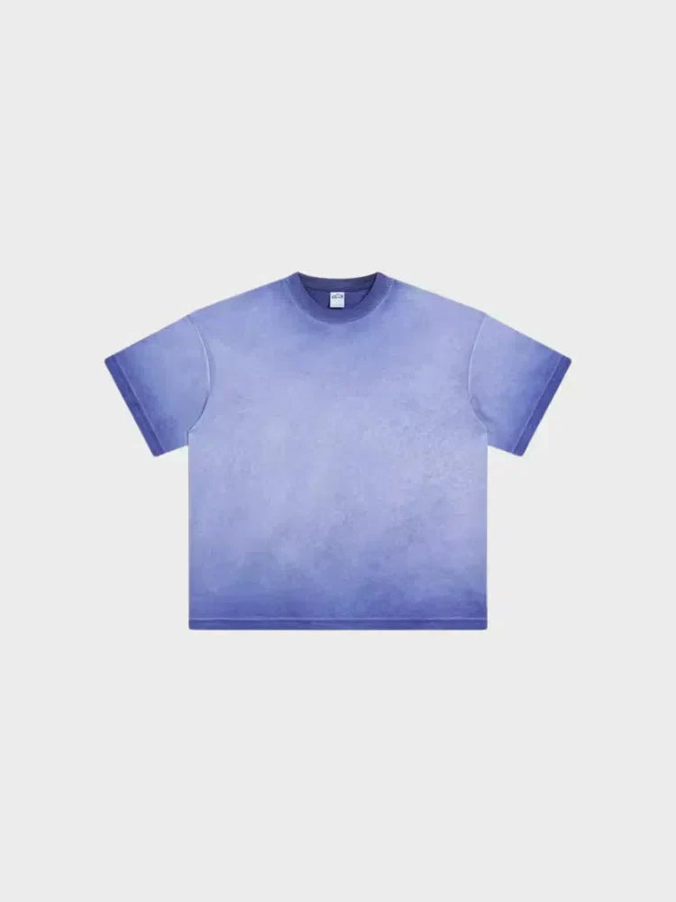 GREEN OMBRE T-SHIRT WITH DECARBA GRADIENT WASHED DESIGN