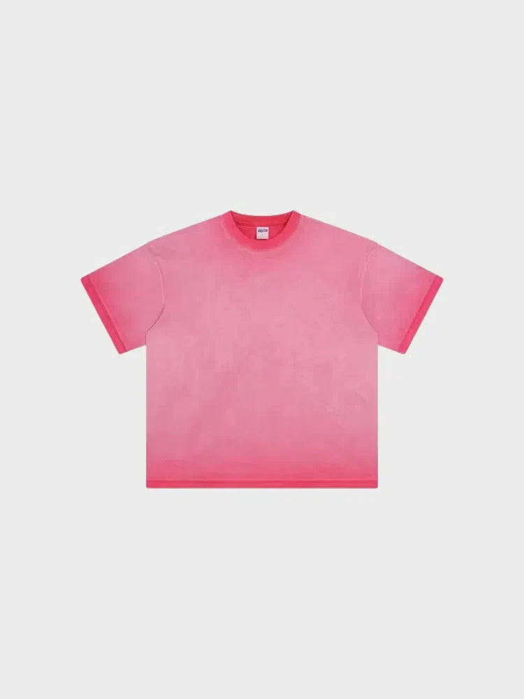 GREEN OMBRE T-SHIRT WITH DECARBA GRADIENT WASHED DESIGN