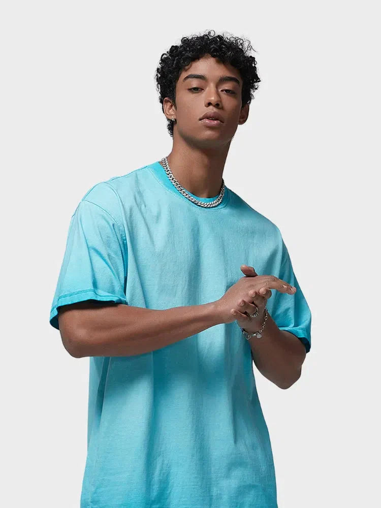 GREEN OMBRE T-SHIRT WITH DECARBA GRADIENT WASHED DESIGN