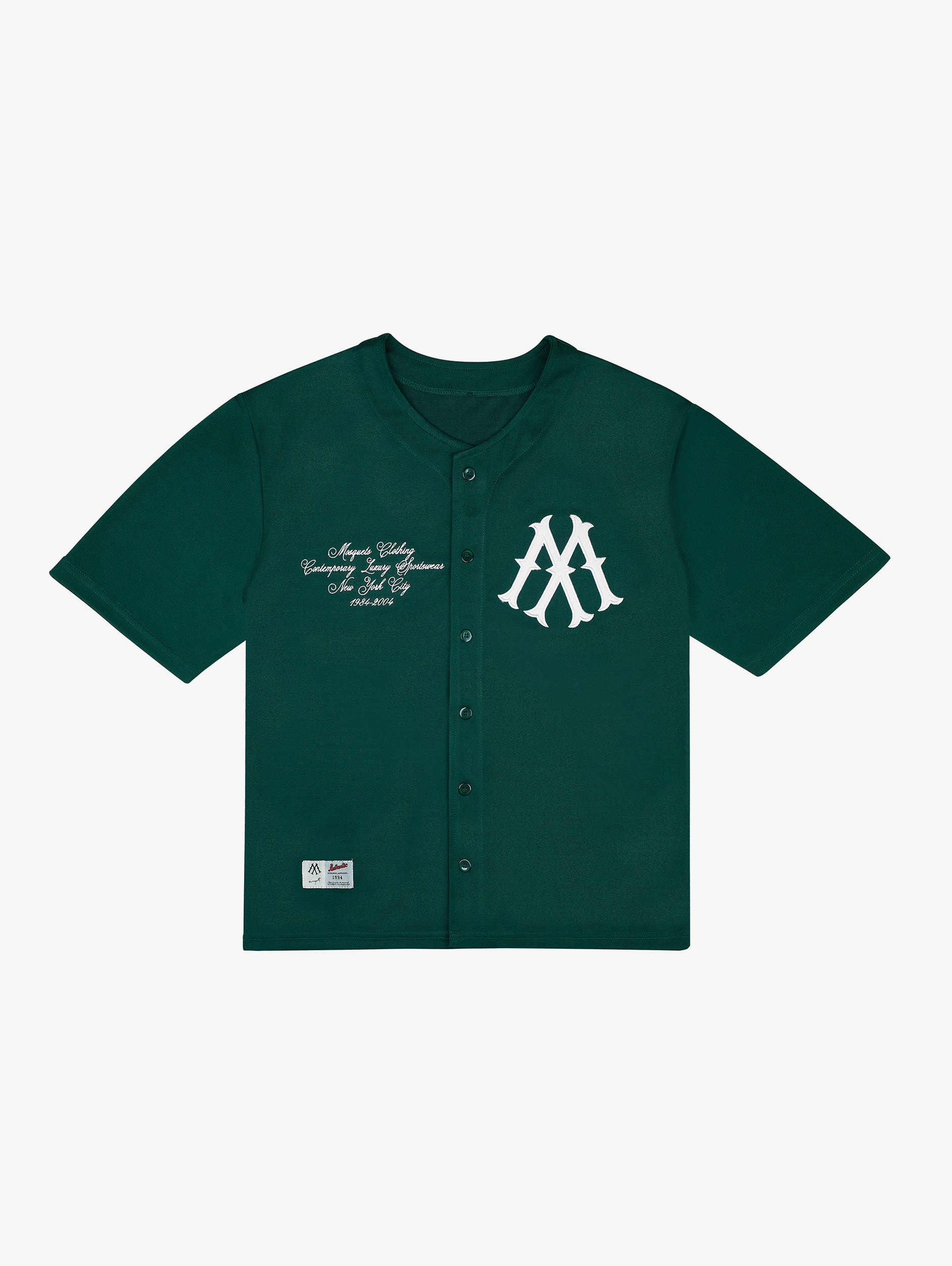 GREEN OVERSIZED DROPPED SHOULDER BASEBALL JERSEY