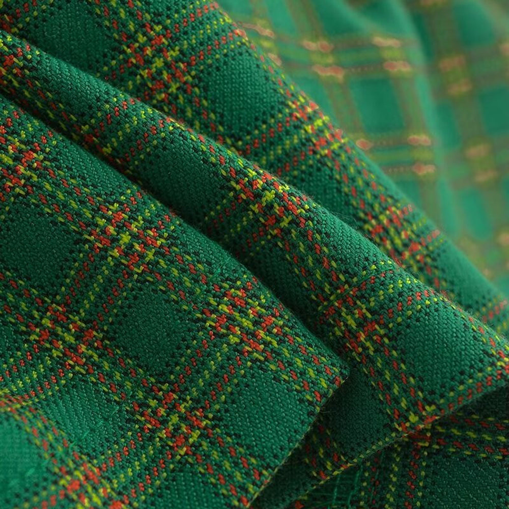 GREEN PLAID SKIRT: PREPPY SOFT GREEN CHECKERED SKIRT