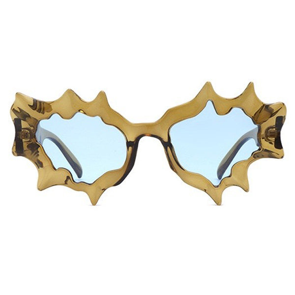 GREEN SPIKY SUNGLASSES FOR Y2K AESTHETIC FASHION