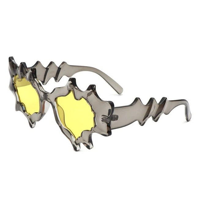 GREEN SPIKY SUNGLASSES FOR Y2K AESTHETIC FASHION