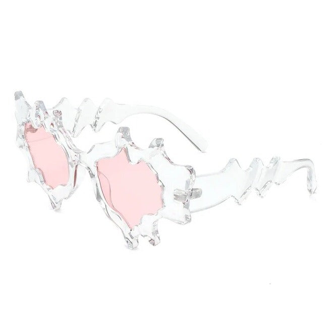 GREEN SPIKY SUNGLASSES FOR Y2K AESTHETIC FASHION