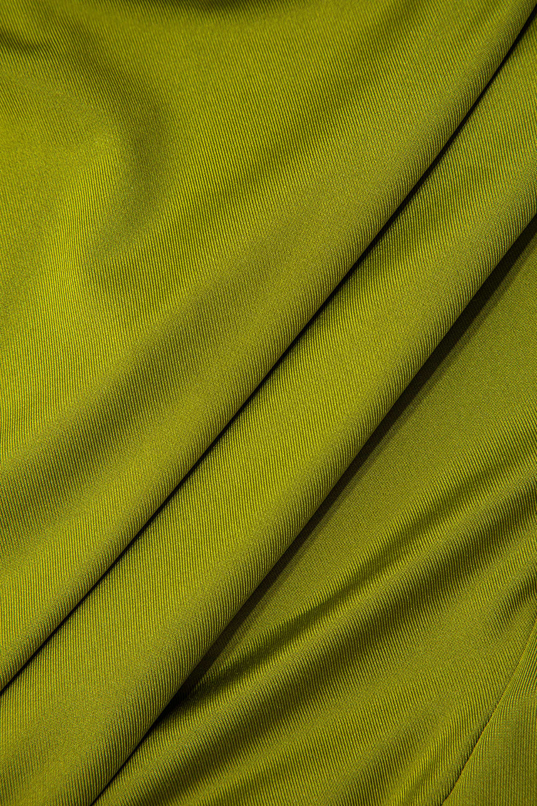 HALTER DRESS WITH FRINGE IN OLIVE GREEN - CASUAL DRESS NON-TRANSLUCENT FABRIC