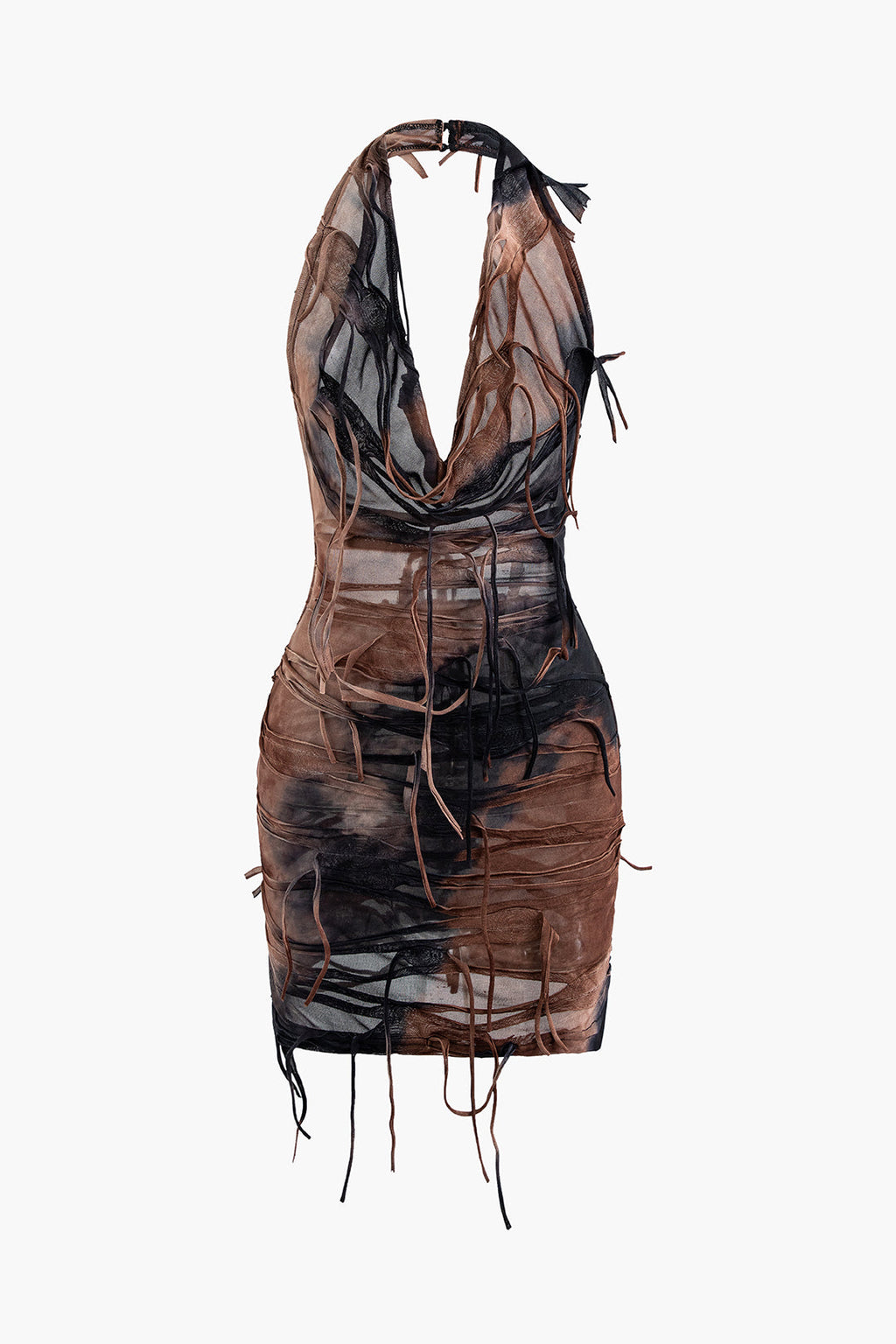 HALTER MINI DRESS - UNIQUE SEMI-TRANSPARENT DRESS FOR SPECIAL OCCASIONS