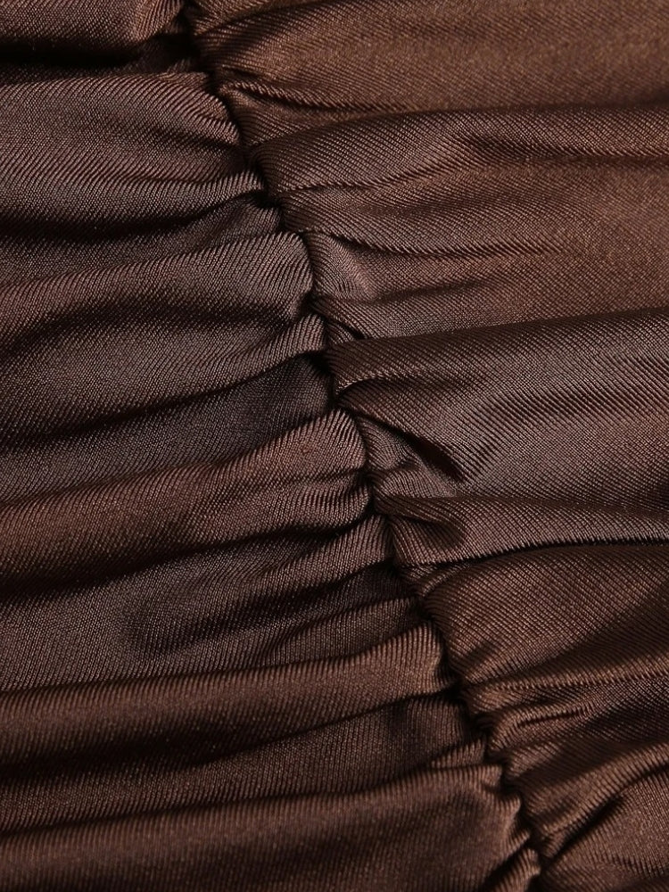 HALTER-NECK RUCHED DRESS – ELEGANT DRESS WITH COMFORTABLE FIT