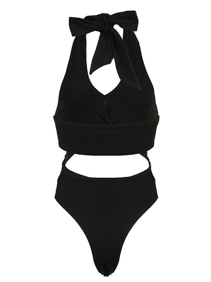 HALTER TOP AND MINI SKIRT SET WITH SLIM FIT DESIGN