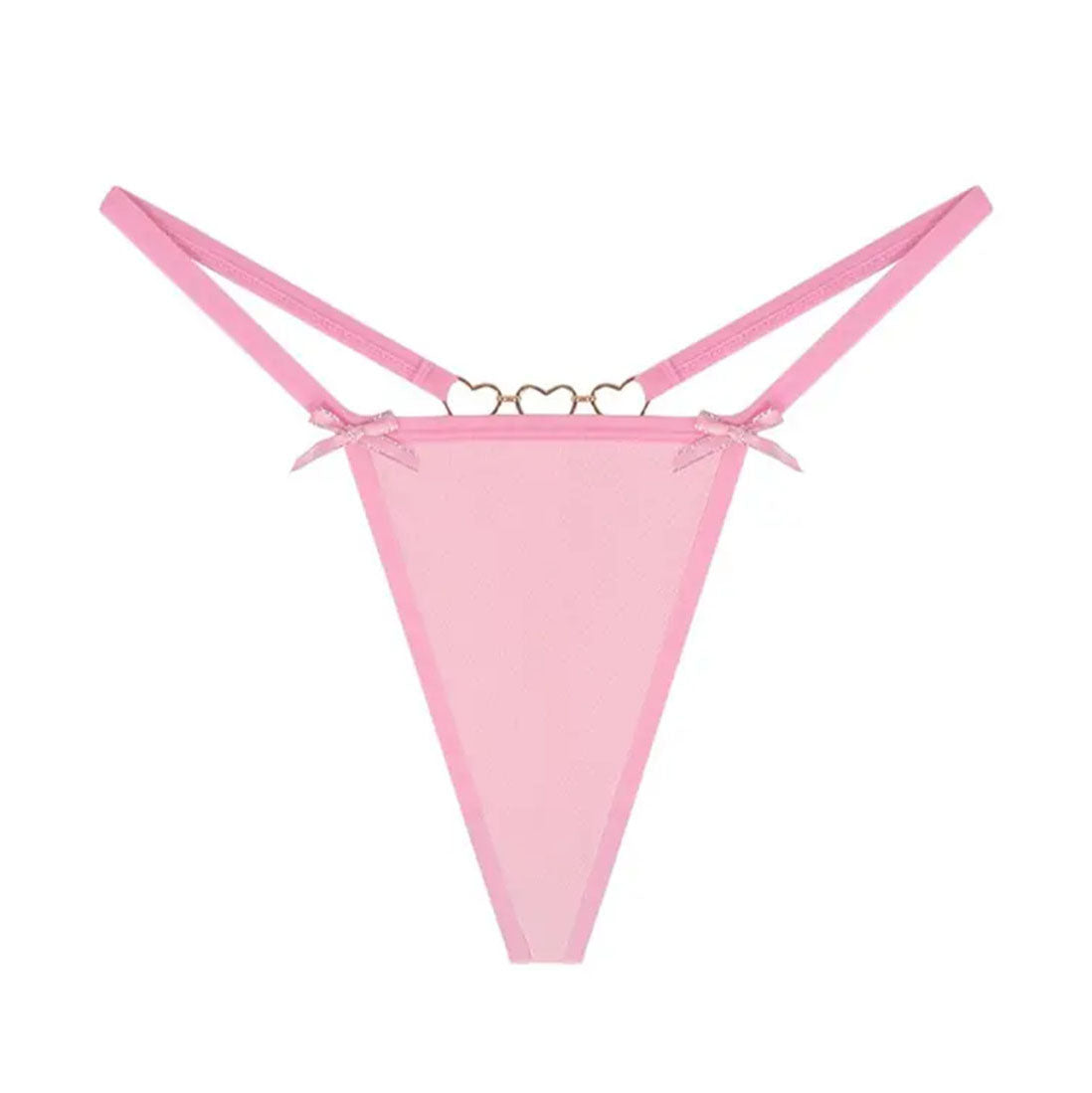 HEART ACCENT LOVE BITES THONG PANTY THREE SIZES
